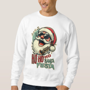 Cooler, lustiger Weihnachtsmann mit Sonnenbrille - Sweatshirt