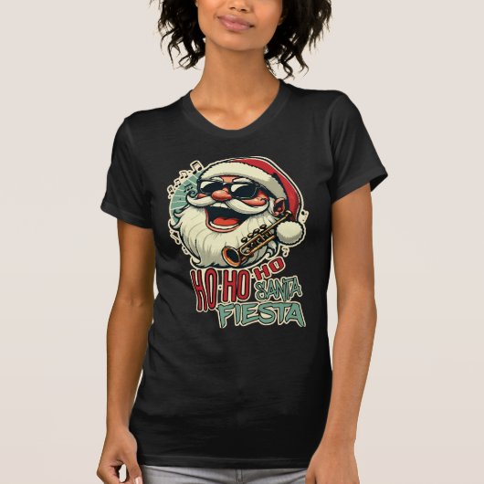 Cooler, lustiger Weihnachtsmann mit Sonnenbrille - T-Shirt (Vorderseite)