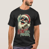 Cooler, lustiger Weihnachtsmann mit Sonnenbrille - T-Shirt (Vorderseite)