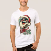 Cooler, lustiger Weihnachtsmann mit Sonnenbrille - Tri-Blend Shirt (Vorderseite)