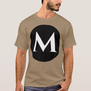 Cooler M Alphabet Niedlicher Anfangsbuchstabe T-Shirt