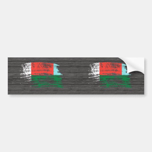 Cooler madagassischer Flaggenentwurf Autoaufkleber (Vorne)