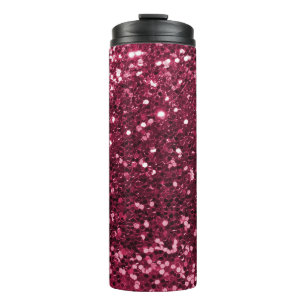 Cooler magentaroter rosa Imitat-Glitzer-Schein Thermosbecher