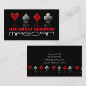 Cooler Magier, Entertainment Card Visitenkarte (Vorne/Hinten)