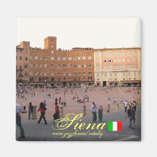 Cooler Magnetentwurf Siena Italien Magnet