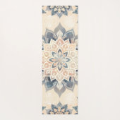 Cooler Mandala-Blush-Pink-Boho-Schriftname  Yogamatte (Rückseite)