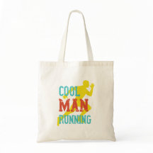 Cooler Mann, der Tote-Tasche läuft