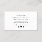 Cooler Marker Signature Script Schriftart Business Visitenkarte (Rückseite)