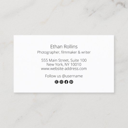 Cooler Marker Signature Script Schriftart Business Visitenkarte (Rückseite)