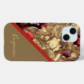 cooler Marmor aus beige-goldfarbenem Marmor Case-Mate iPhone Hülle (Rückseite (Horizontal))