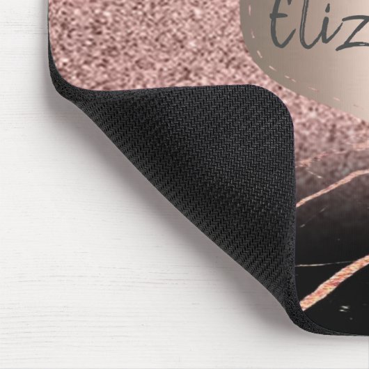 Cooler Marmor, Glitzer, Herz-Personalisiert Mousepad (Ecke)