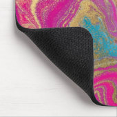 Cooler Marmor Gold Glitzer farbenfroh Mousepad (Ecke)