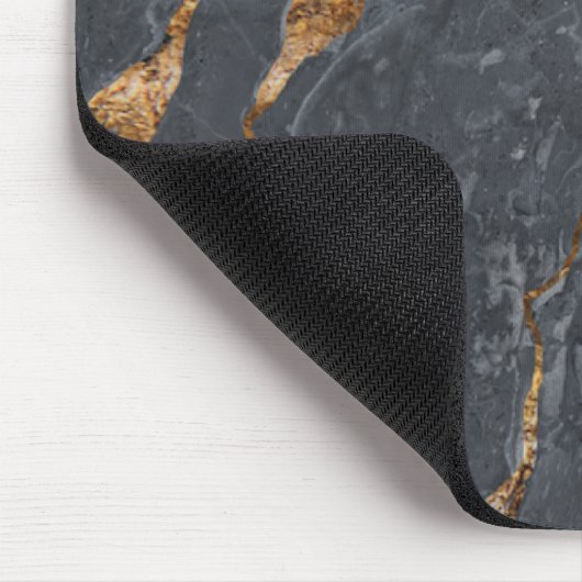 Cooler Marmor Gray Gold Mousepad (Ecke)