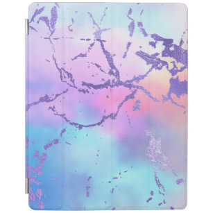 Cooler Marmor   Love Pastel Lila Blue Pink Ombre iPad Hülle
