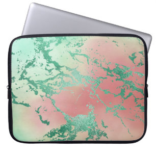 Cooler Marmor Love Pastel Lila Blue Pink Ombre Laptopschutzhülle