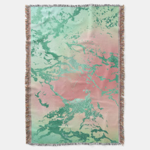 Cooler Marmor   Schöne Pastel Coral und Green Ombr Decke