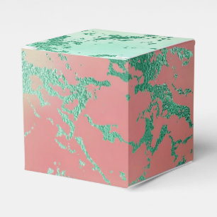 Cooler Marmor   Schöne Pastel Coral und Green Ombr Geschenkschachtel