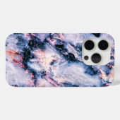 Cooler Marmor Textur blau pink weiß Case-Mate iPhone Hülle (Rückseite (Horizontal))
