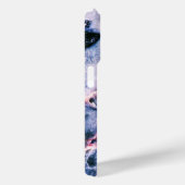 Cooler Marmor Textur blau pink weiß Case-Mate iPhone Hülle (Rückseite / Rechts)