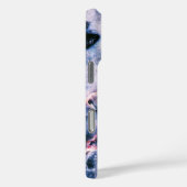 Cooler Marmor Textur blau pink weiß Case-Mate iPhone Hülle (Rückseite / Rechts)