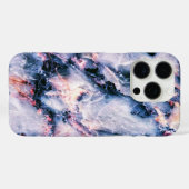 Cooler Marmor Textur blau pink weiß Case-Mate iPhone Hülle (Rückseite (Horizontal))