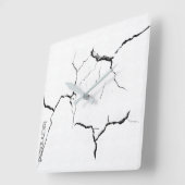 Cooler Marmorlook Quadratische Wanduhr (Winkel)