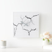 Cooler Marmorlook Quadratische Wanduhr (Zuhause)