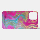 Cooler Marmorstein Farbige Textur Glitzer Case-Mate iPhone Hülle (Rückseite (Horizontal))