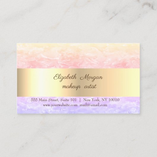 Cooler Marmorstreifen Lotus Loyalitätskarte Treuekarte (Rückseite)