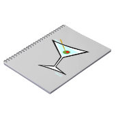 Cooler Martini mit Pimento Olivenweg Notizblock (Linke Seite)