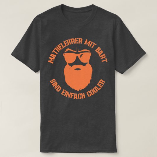 Cooler Mathematiklehrer mit vollem Bart T-Shirt (Design vorne)