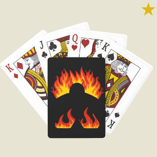 Cooler Meeple auf dem Feuer Brettspiele Spielkarten