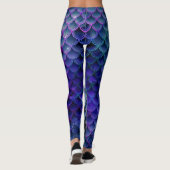 cooler Meerjungfisch-Glitzer Leggings (Rückseite)