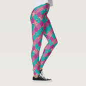 cooler Meerjungfrau Glitzer Einhornmuster fuchsien Leggings (Rechts)