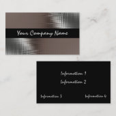 Cooler Metallblick auf schwarzen Geschäfts-Karten Visitenkarte (Vorne/Hinten)