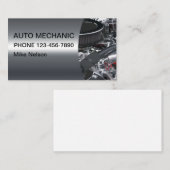 Cooler metallischer Blick-Auto-Mechaniker Visitenkarte (Vorne/Hinten)