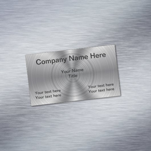 Cooler metallischer Blick Magnetische Visitenkarte (Beispiel)