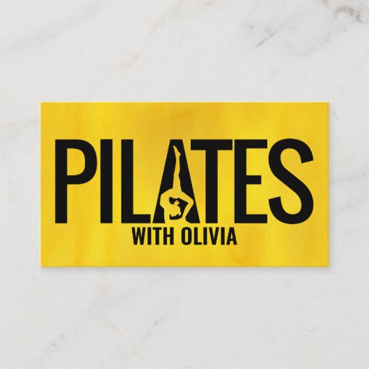 Cooler Minimal Pilates Instructor Visitenkarte (Vorderseite)