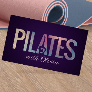 Cooler Minimal Pilates Instructor Visitenkarte