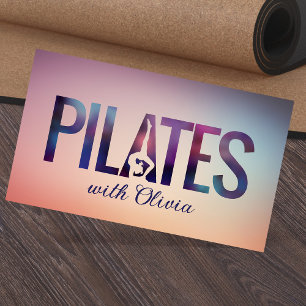 Cooler Minimal Pilates Instructor Visitenkarte