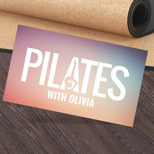 Cooler Minimal Pilates Instructor Visitenkarte