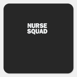 Cooler minimaler lustiger Krankenpfleger-Team-Pull Quadratischer Aufkleber