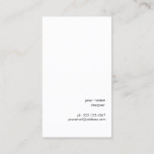 Cooler Minimalistischer Designer Red Circle Navy B Visitenkarte (Rückseite)