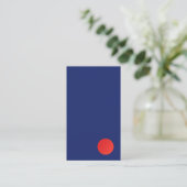 Cooler Minimalistischer Designer Red Circle Navy B Visitenkarte (Stehend Vorderseite)