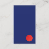 Cooler Minimalistischer Designer Red Circle Navy B Visitenkarte (Vorderseite)