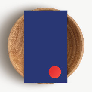 Cooler Minimalistischer Designer Red Circle Navy B Visitenkarte