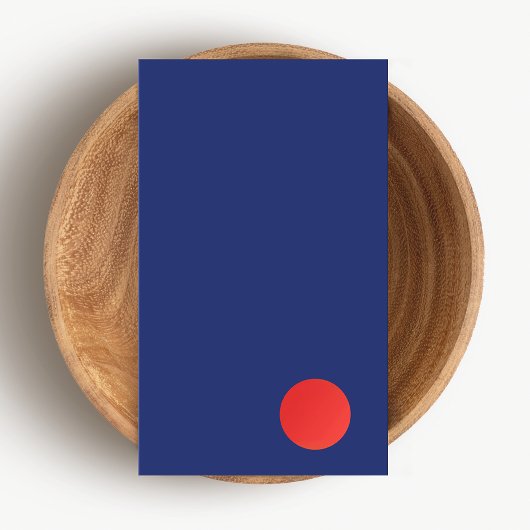 Cooler Minimalistischer Designer Red Circle Navy B Visitenkarte