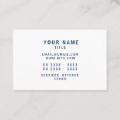 Cooler Minimalistischer mit Monogramm eleganter Visitenkarte (Rückseite)
