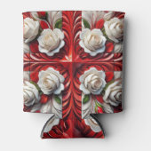 Cooler mit englischer Rose Design Dosenkühler (Vorderseite)