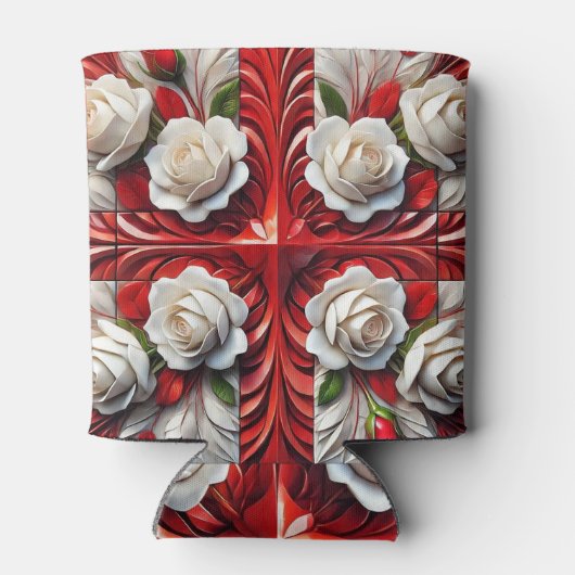 Cooler mit englischer Rose Design Dosenkühler (Rückseite)